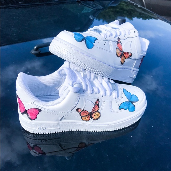 Butterfly Air Force 1s (multicolor butterfly) - Picture 2 of 4
